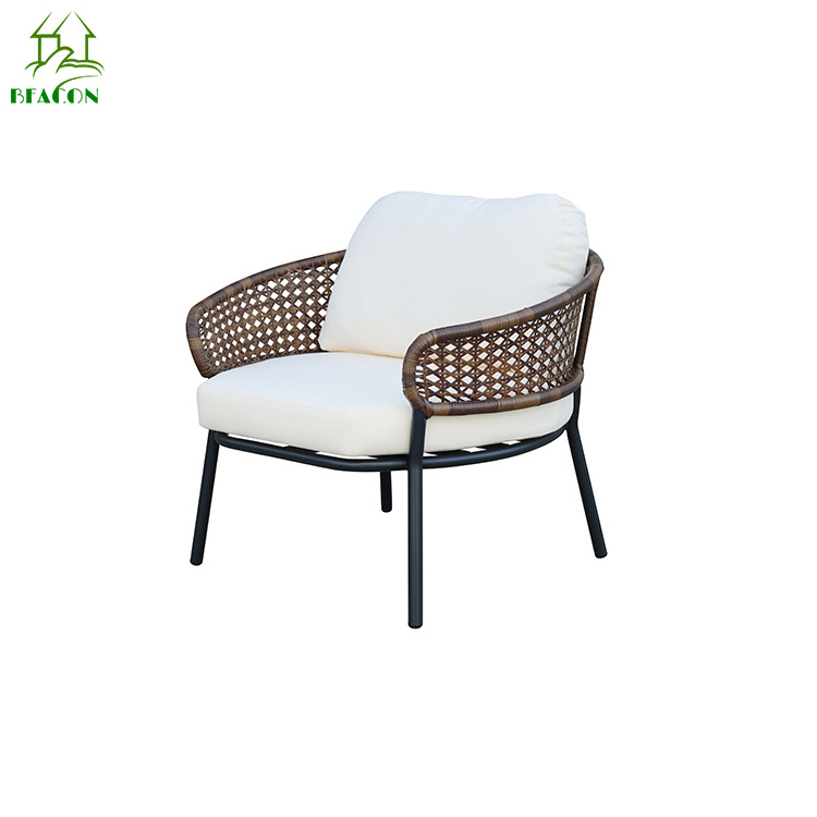 Home and Garden Wicker Rattan Furniture Patio Rattan Sofa Set Outdoor Deep Seating Rattan Sofa Modern Tuin Set Aluminium