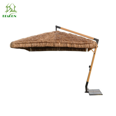 Large Size Beach Tiki Sun Shade Umbrella Waterproof Straw Beach Umbrella Patio Palm Thatch Umbrella