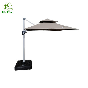 Wholesale Cantilever Umbrella Solar Umbrella & Base Led Parasols Patio Garden Outdoor Furniture Umbrellas