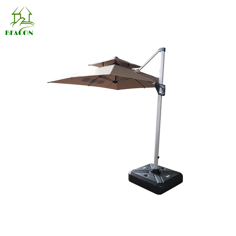 Wholesale Cantilever Umbrella Solar Umbrella & Base Led Parasols Patio Garden Outdoor Furniture Umbrellas