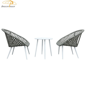 New style outdoor acapulco chair set of two rattan chairs and tables for restaurant coffee shop