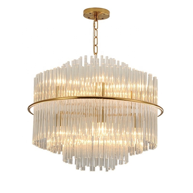 Luxury Crystal Modern glass living room lights led chandelier pendant lights