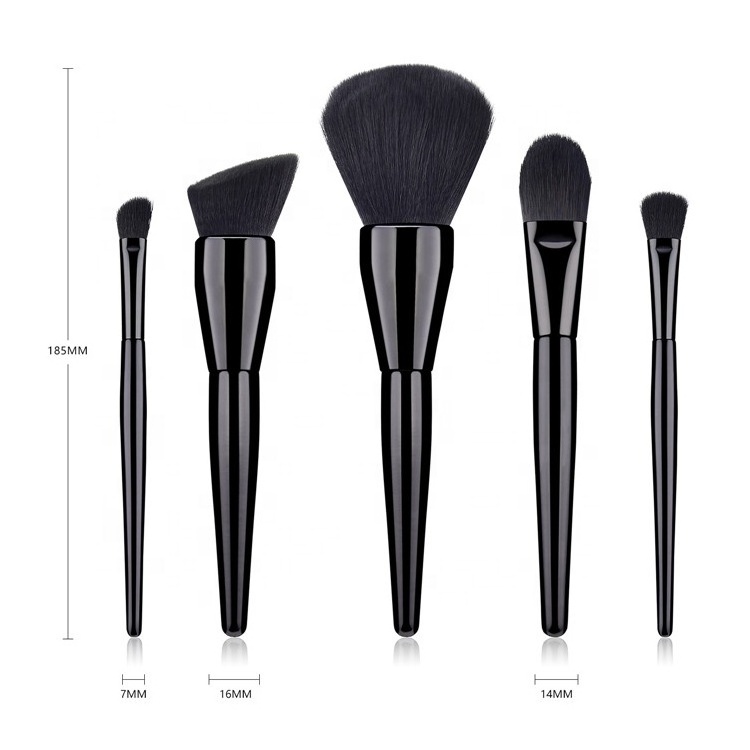 Best Face Foundation Makeup Brush Set 5 Piece Mini Wood Makeup Brush