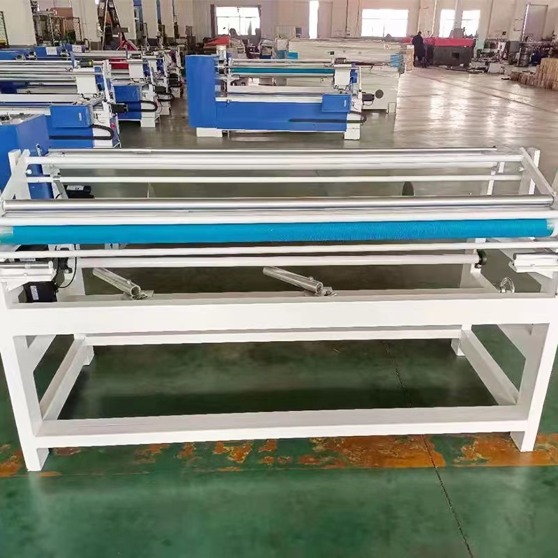 Simple Cloth Rolling Cutting Machine fabric rewinder fabric measuring rolling machine with cutting system