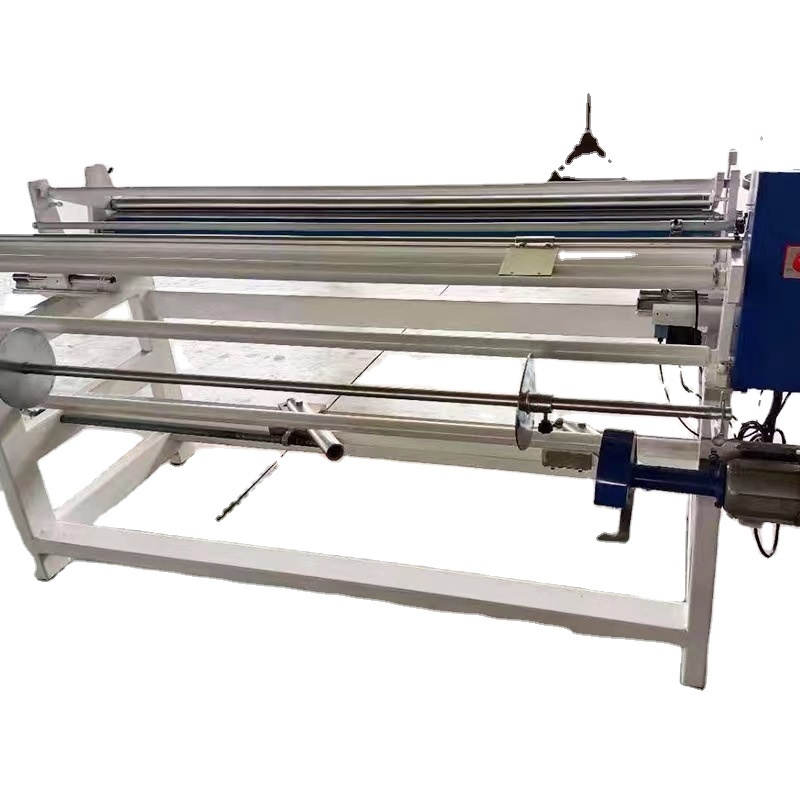 Simple Cloth Rolling Cutting Machine fabric rewinder fabric measuring rolling machine with cutting system