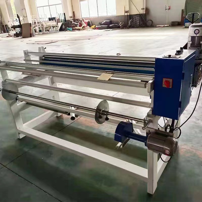 Simple Cloth Rolling Cutting Machine fabric rewinder fabric measuring rolling machine with cutting system