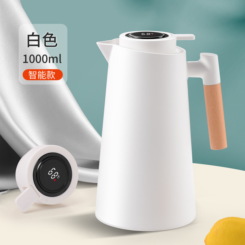 1000ml Temperature display insulation thermos pot hot water coffee pot large-capacity thermos kettle vacuum flasks air free