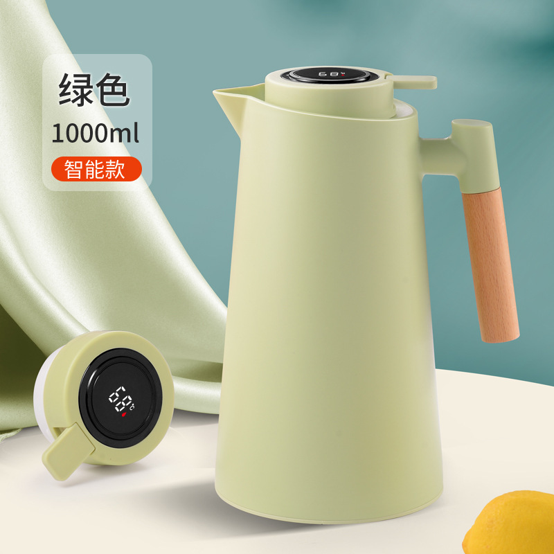 1000ml Temperature display insulation thermos pot hot water coffee pot large-capacity thermos kettle vacuum flasks air free