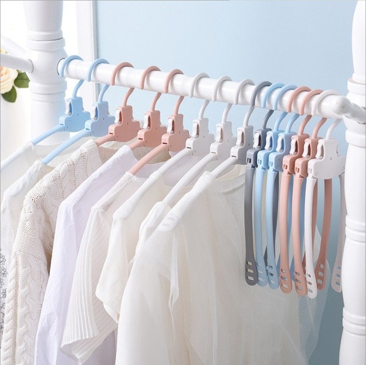 new product Multi-functional plastic clothes hanger folding,magic hangers for clothes