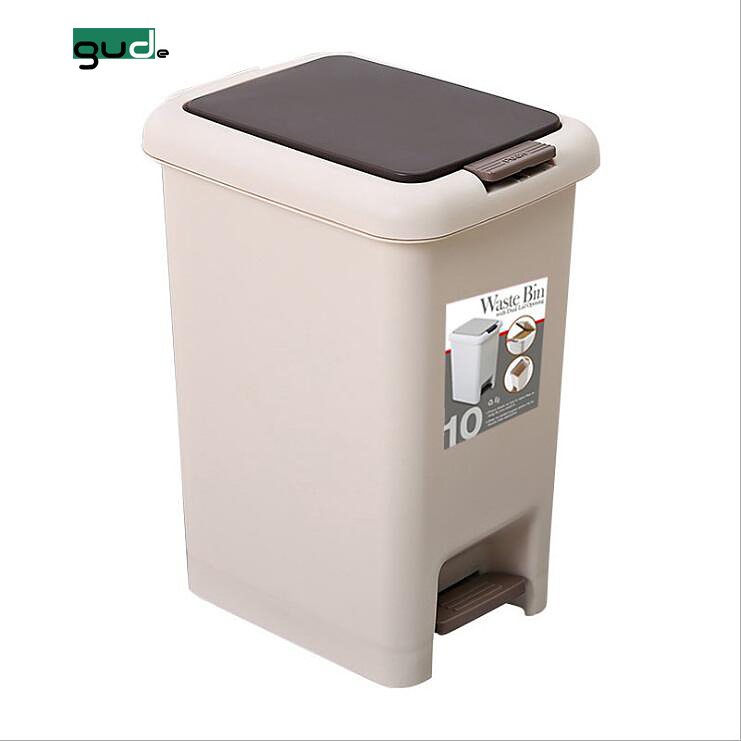 10L Hot selling plastic Pressing waste bin pop up trash can foot pedal garbage can