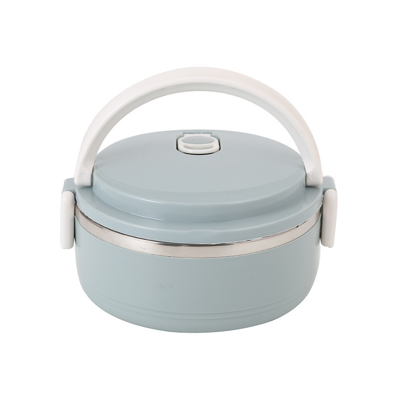 Wholesales cheap  round stainless steel bento box food container thermal lunchbox with handle