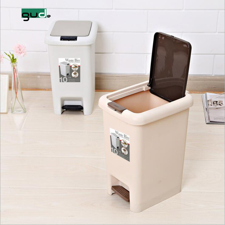 10L Hot selling plastic Pressing waste bin pop up trash can foot pedal garbage can