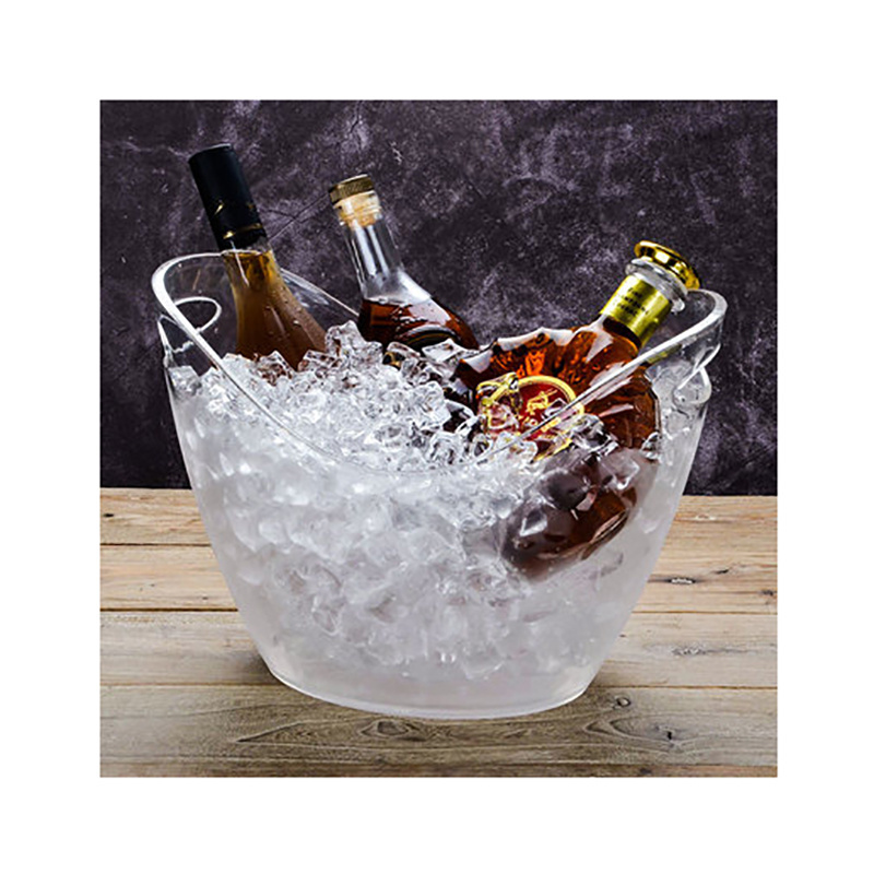 Amazon ice bucket wine bucket clear acrylic 3.8 L 8L 12L plastic tub for drinks ice bucket