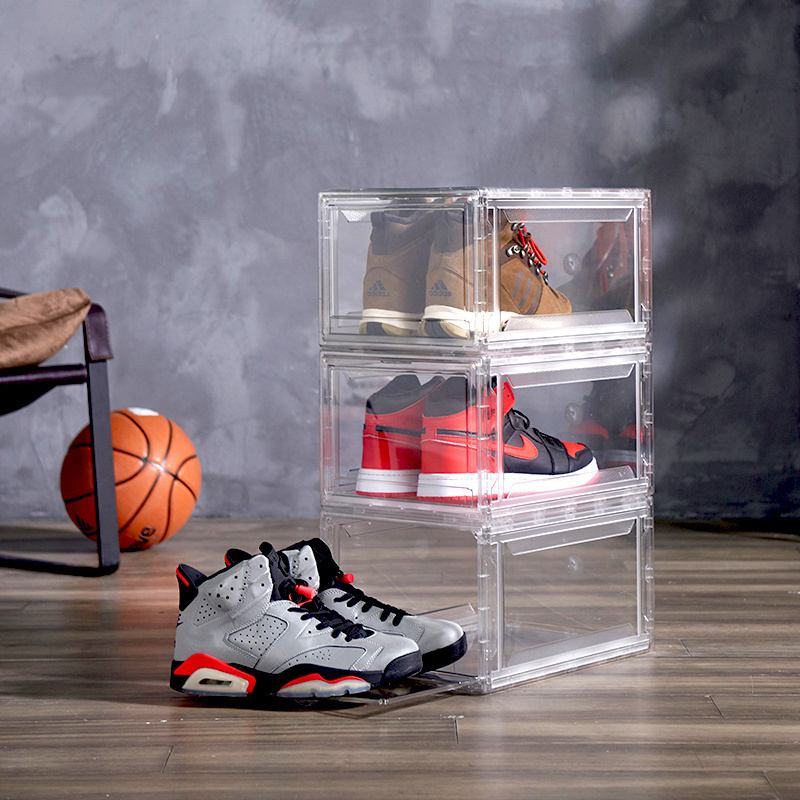 hot selling products 2024 Shoe box organizer plastic transparent acrylic shoe box storage sneaker box