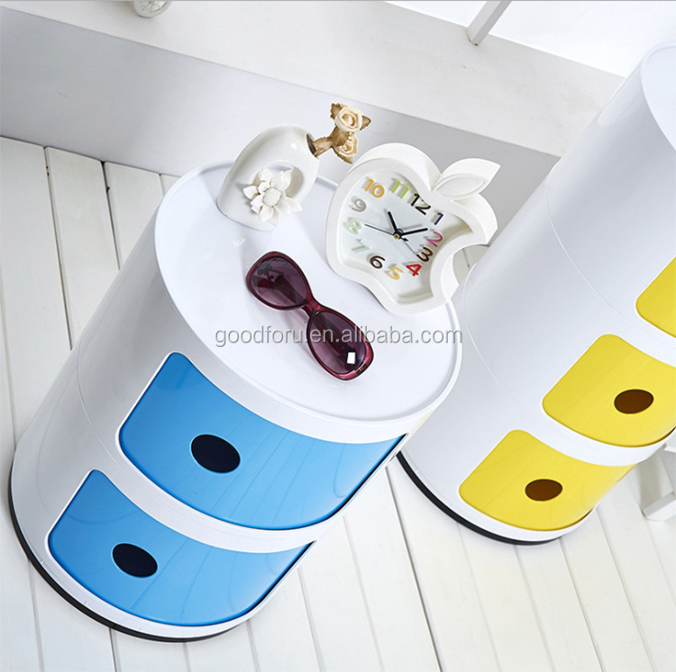 Round compartment Plastic narrow Storage Cabinet