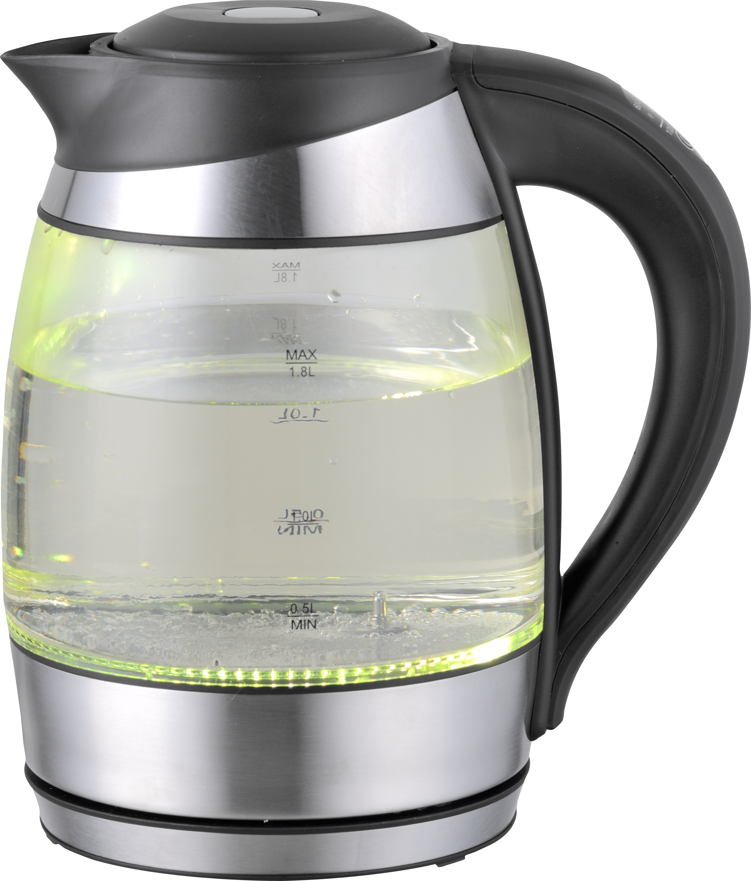 1.7L keep warm 5 color led light digital glass electric kettle