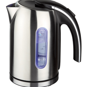 1.7L hot sale modern design with Blue LED light fast boiling full stainless steel 304 electric kettle