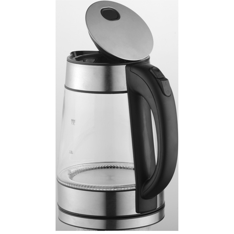 1.7L Classic design hot sale promotion 2200W high power fast boiling healty Glass Electric Water Kettle