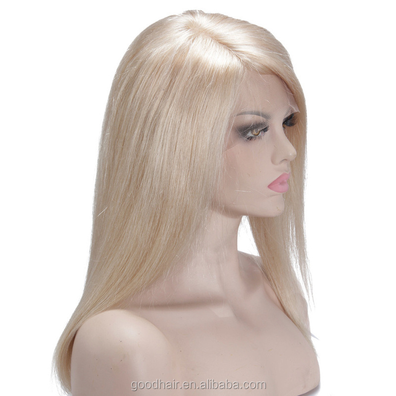 raw European human hair blonde lace front wigs for white women virgin remy hair lace wigs with transparent lace stocked