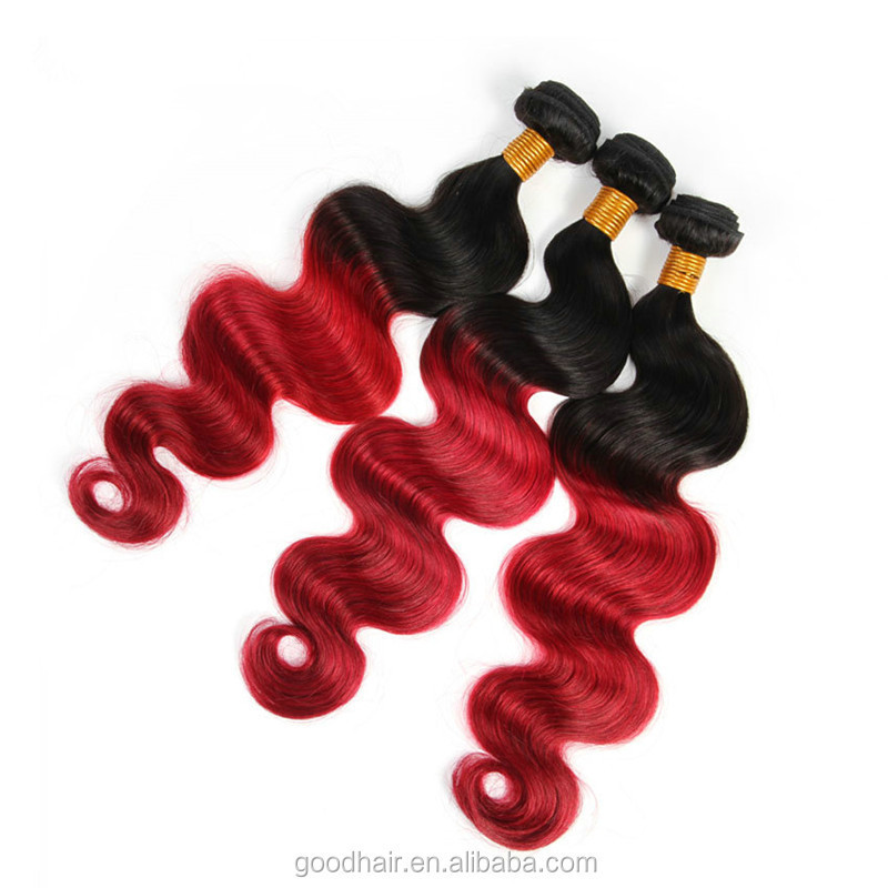 body wave peruvian human hair weave black red ombre human hair bundles extensions for black women