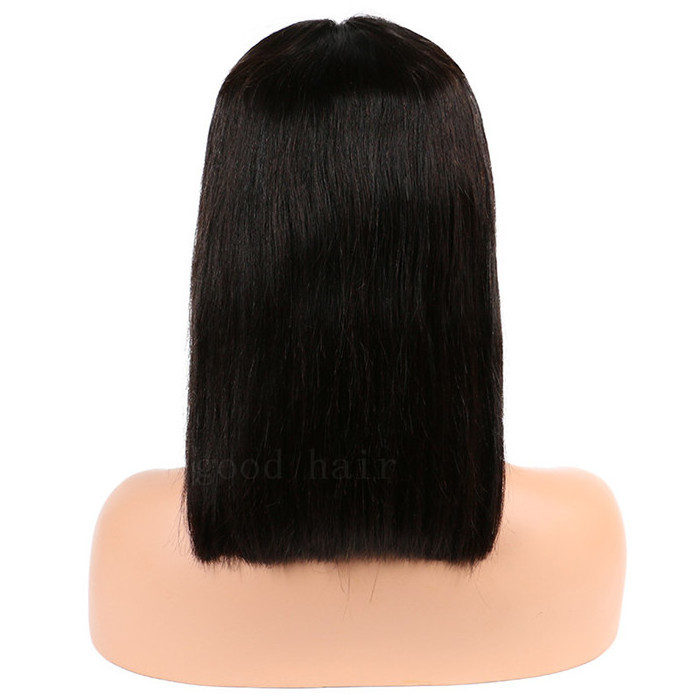 14 inhch 130% density short hair wigs for small heads natural hair front lace wig making machine