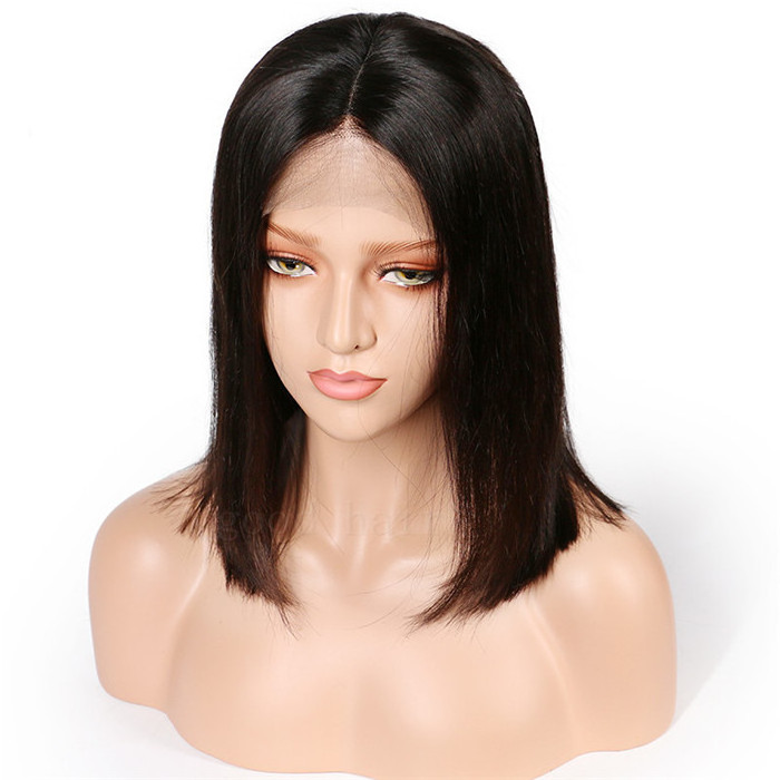 14 inhch 130% density short hair wigs for small heads natural hair front lace wig making machine