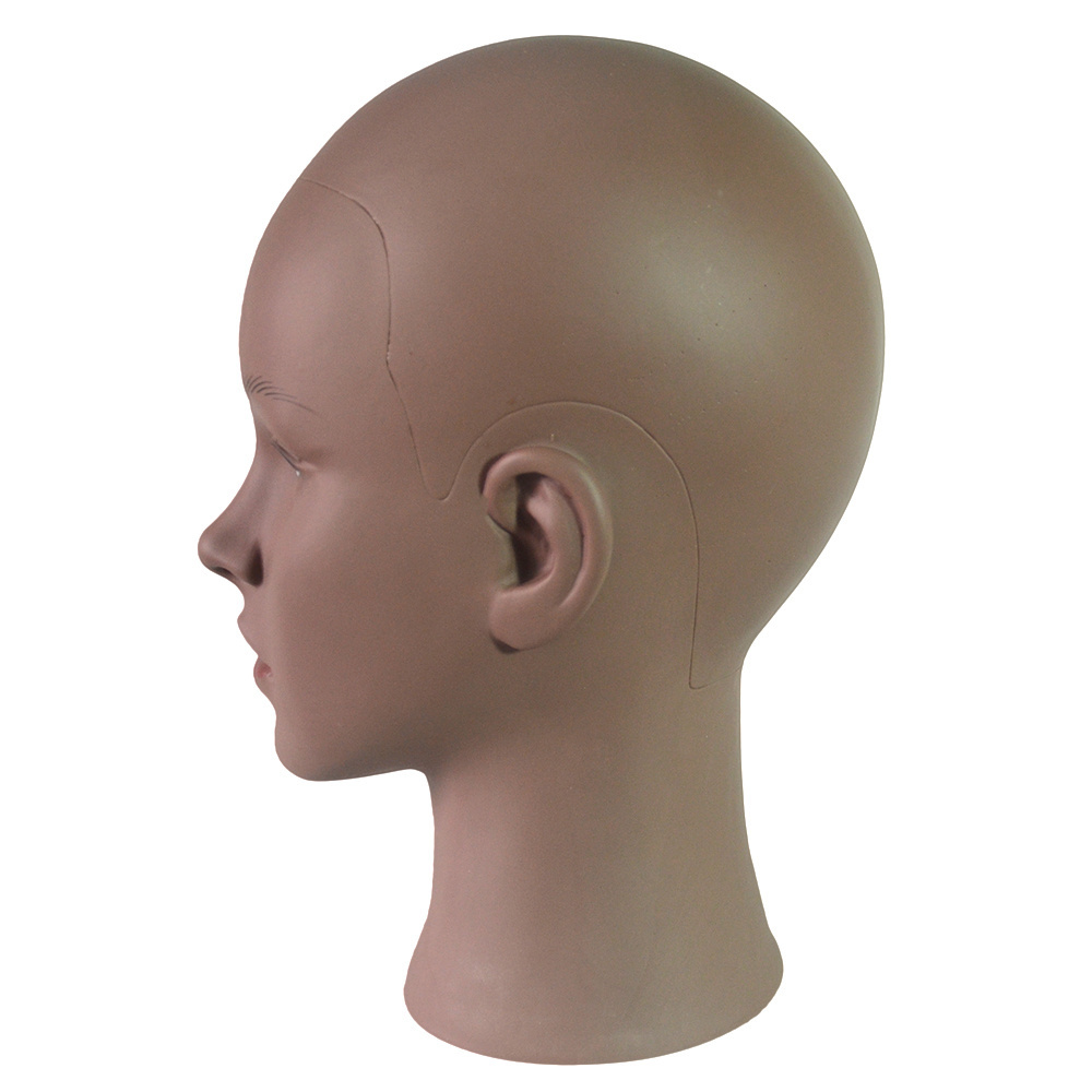 African Mannequin Head Without Hair For Making Wig Hat Display Cosmetology Manikin Head Female Dolls Bald Training Head