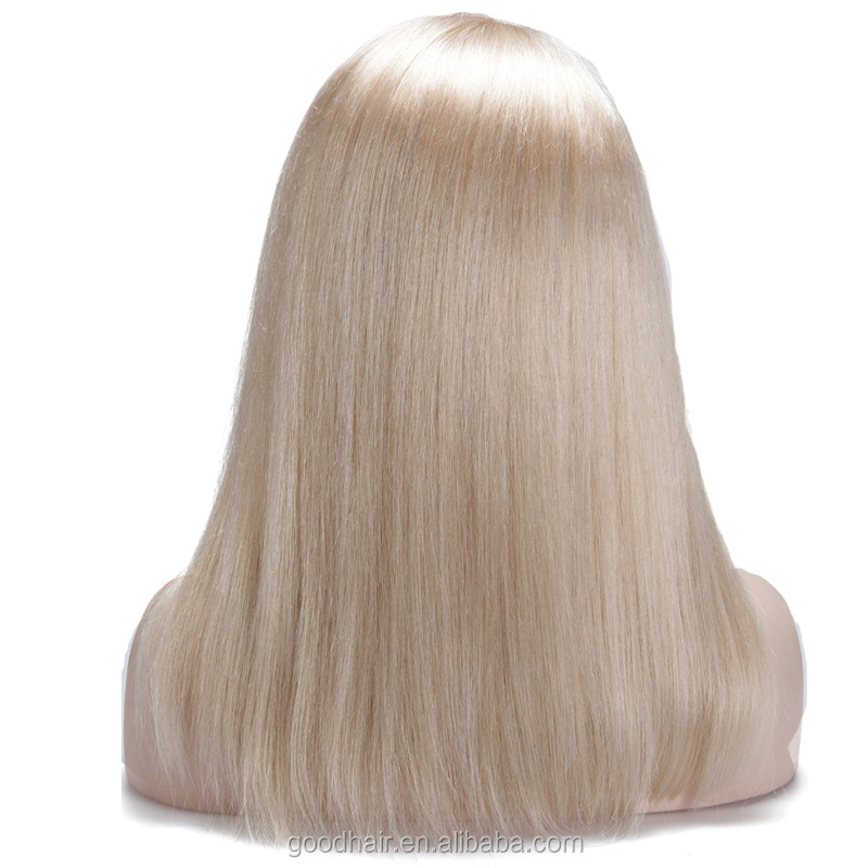 raw European human hair blonde lace front wigs for white women virgin remy hair lace wigs with transparent lace stocked