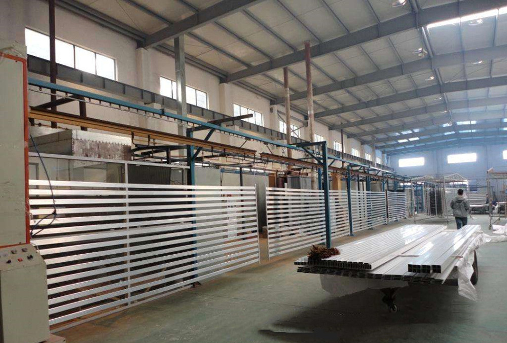 electrostatic powder coating machine curing oven Aluminium Profile Vertical Powder Coating Line