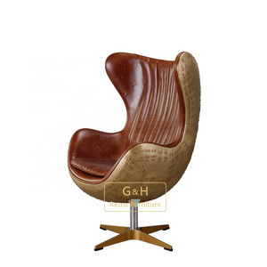 Factory Supply Luxury Upholstered Egg Accent Chair Lounge Chair Egg Shell  Lounge Chair