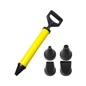 4 nozzles Smooth Steel Tube Drop-resistant Yellow Cement Caulking Gun Construction Tools