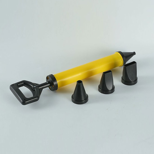 4 nozzles Smooth Steel Tube Drop-resistant Yellow Cement Caulking Gun Construction Tools