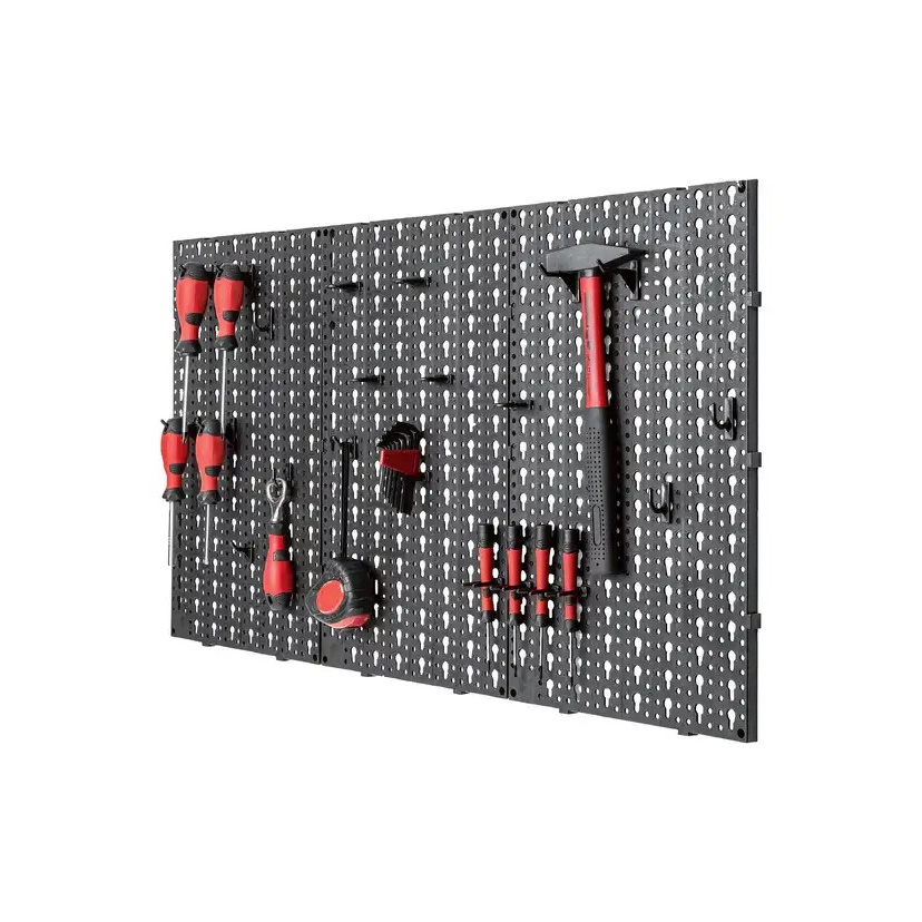 Factory wholesale Wall Display Organizer Garage Hardware Pegboard Tool Display Wall Plastic Pegboard wall organizer