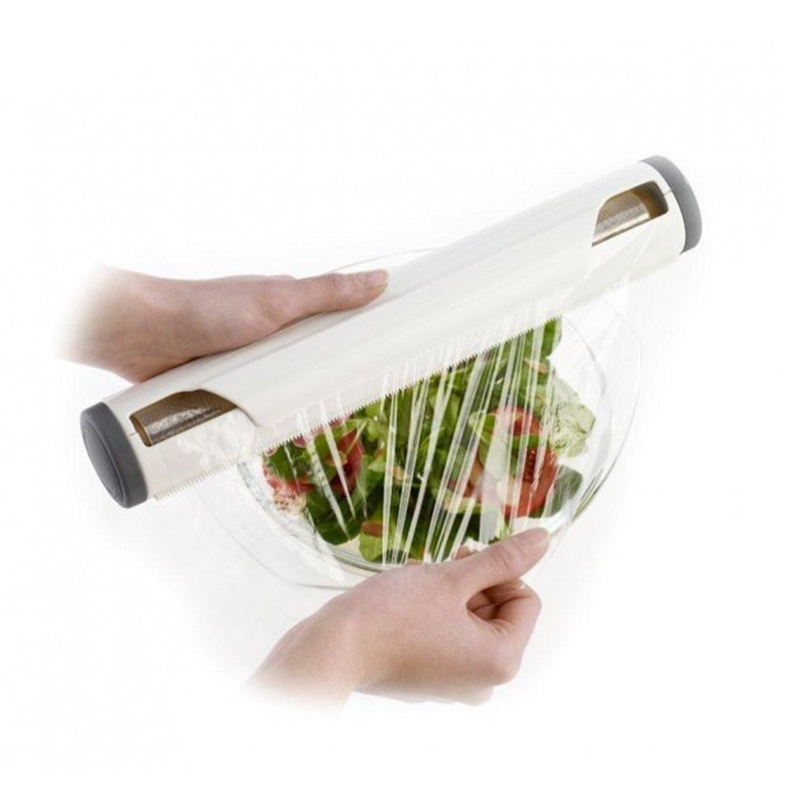 Wholesale Kitchen Fresh Food Vegetable Fruit Plastic Slide Wrap Dispenser Cling Film Cutter