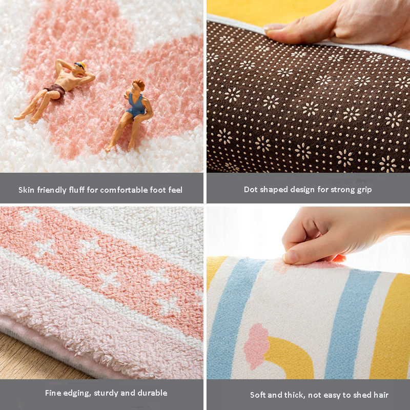 Simple and cute Easy Maintenance for Home Office,Living Room,Bedroom,Kitchen Soft Area Rug