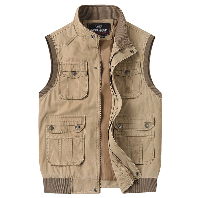 Casual Men's Sleeveless Bomber Jacket Wholesale High Quality Men's Vest Jackets With Multiple Pockets