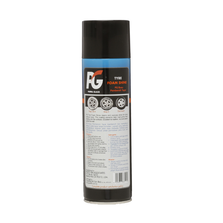 Recommended Hot Deals Tyre Foam Shine PG Perma Glass Tyre Foam Shine (450ml) 36 Months Shelf Life Time Automotive Industry Use