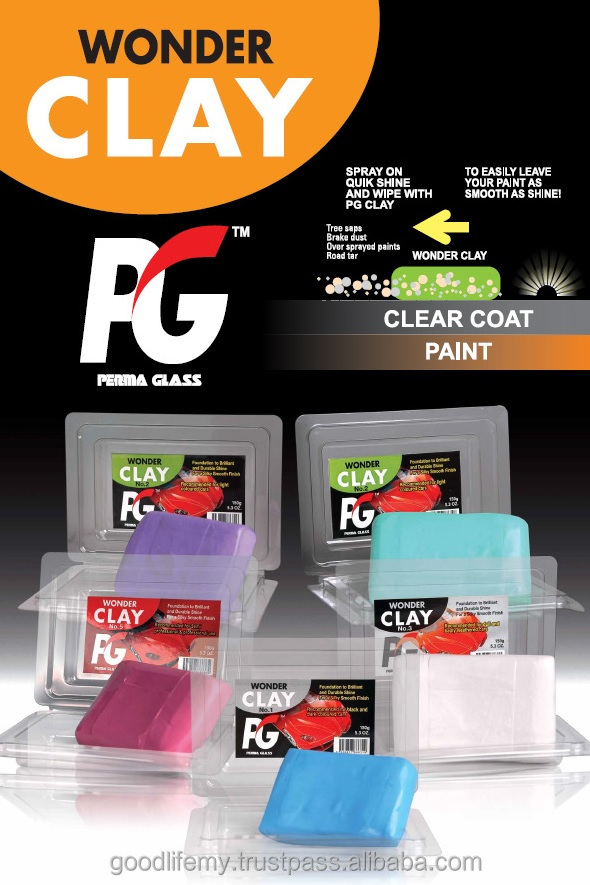 Guaranteed Quality Car Accessories Manufacturer PG Perma Glass Wonder Clay No. 3 Advisable for Dull and Badly Weathered Cars