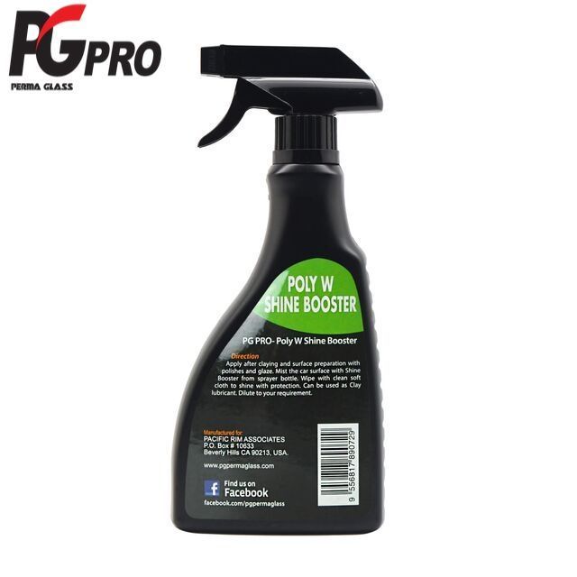 Recommended Vehicle Accessories Use Manufacturing Supplier High Quality PG Pro Poly W Shine Booster Contains with CARNAUBA WAX