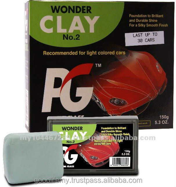 Trusted Leading Vehicle Clay Bar Exporter PG Perma Glass Wonder Clay No. 2 Specially Formulated for Light Coloured Cars