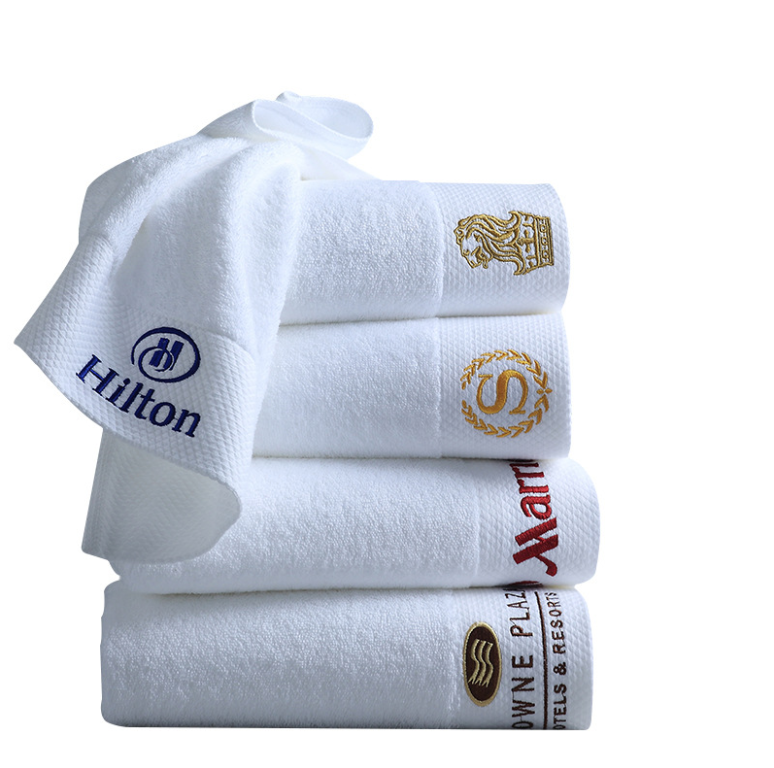 Large and Thick Custom Logo 100% Pakistan Cotton Bath Towel Hand Towel Face Towel