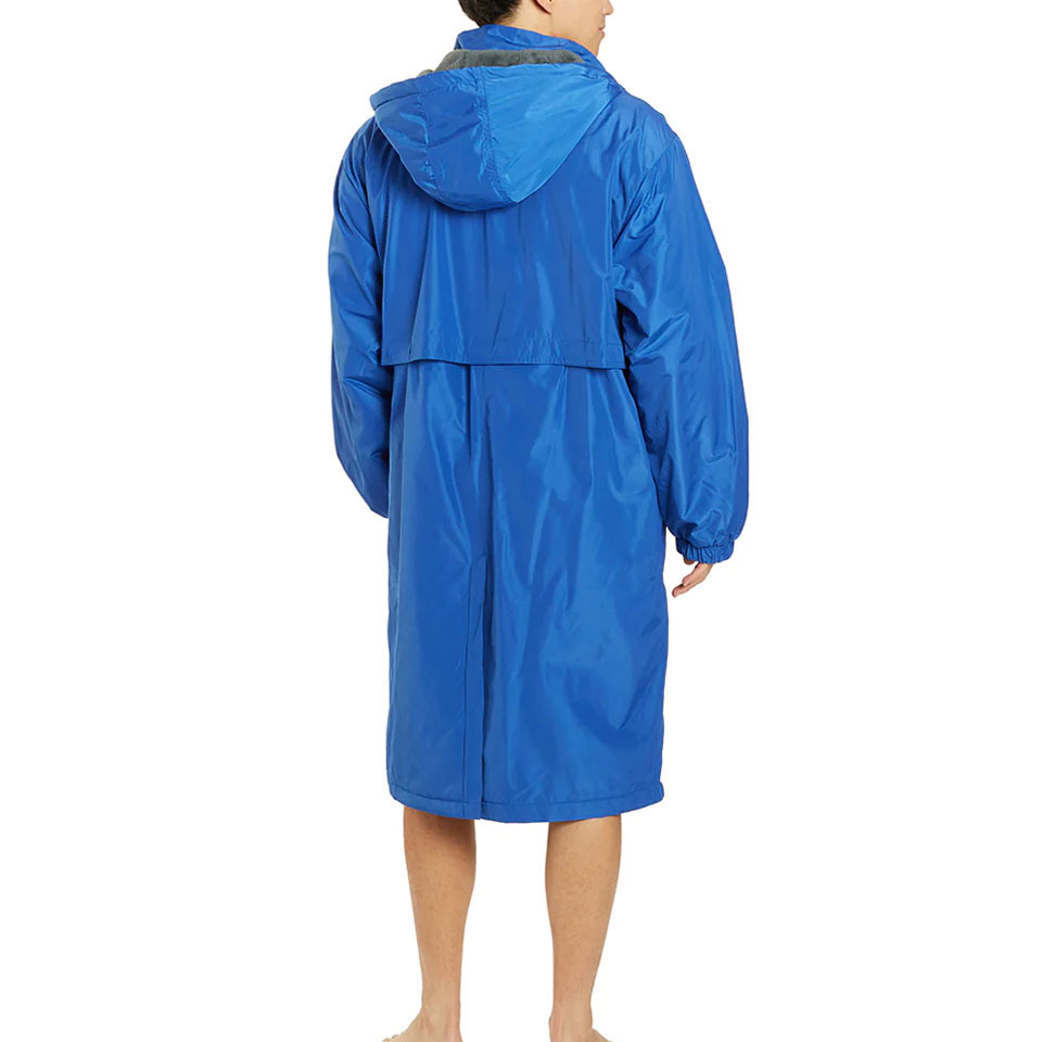 Custom Logo Microfiber Waterproof Swim Parka with Towel Lining Pool Men's Changing Poncho Coat