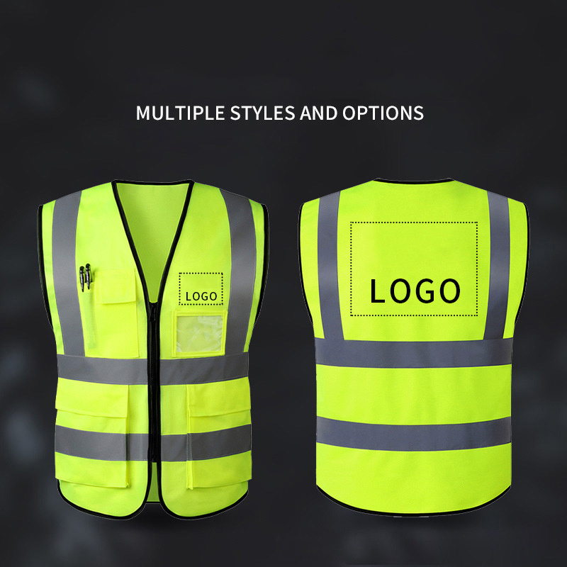 Factory Wholesale Custom Safety Vests Hi Vis Construction Engineer Safety Vest Mesh Safety Reflective Jackets With Logo