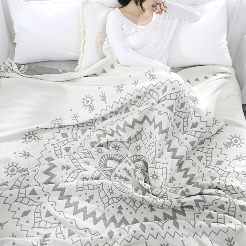 Warehouse Cotton Towel Quilt  Blanket for  Soft  Pattern Gauze Blanket