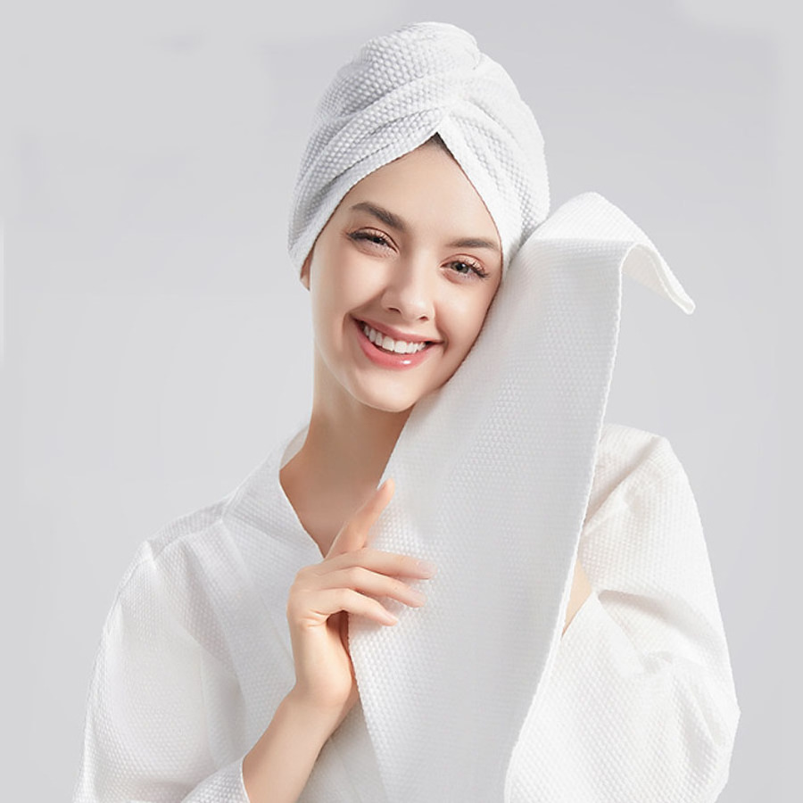 Thickened Cotton Compressed Drying Head Cap Bath Hotel Disposable Hair Towel Wrap for Travel