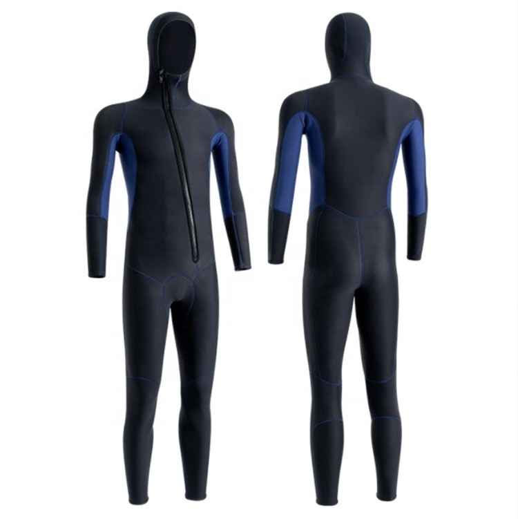 hoodie warm spearfishing canyoning scuba 5mm wetsuit full  neoprene diving suit for men