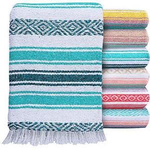 Wholesale Handwoven Mexican Boho Cotton Throws Blanket for Yoga Patio Sofa Beach with Custom Logo