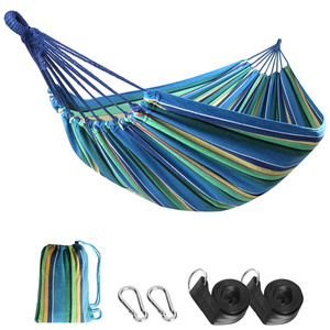 Garden Cotton Hammock Comfortable Fabric Hammock with Tree Straps for Hanging Durable Hammock for Camping Outdoor/Indoor