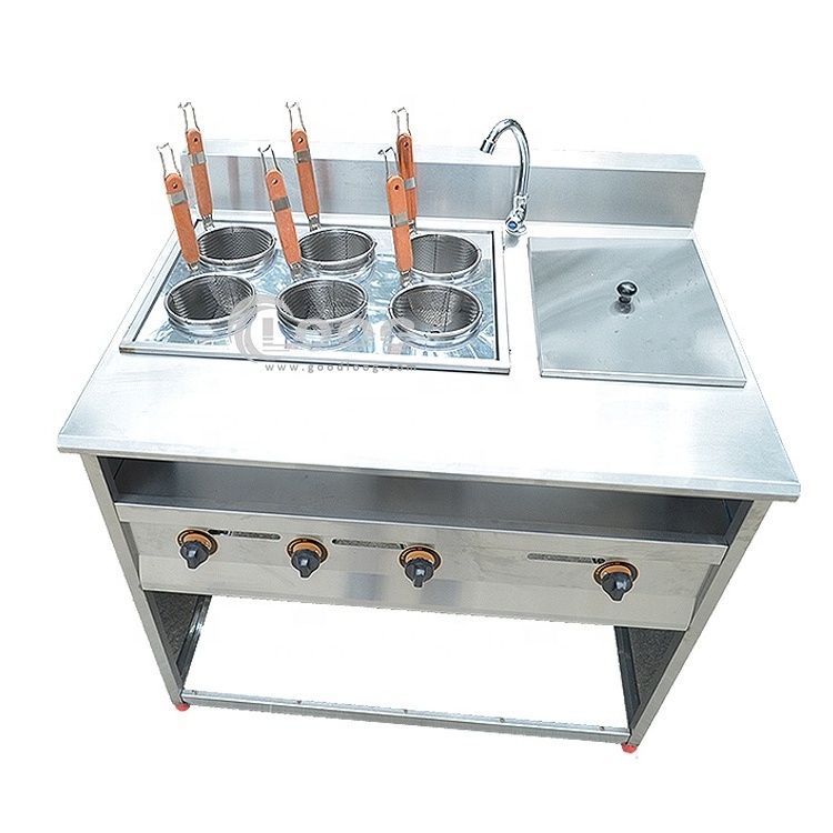 Commercial Kitchen Equipment 6 Grids Countertop Standing Gas Pasta Boiler For Sale