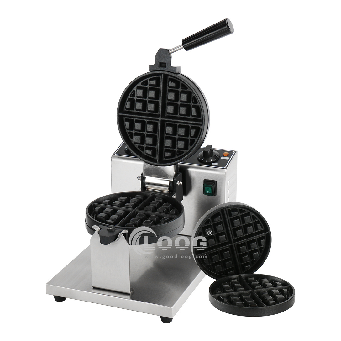 Custom Snack Equipment Price Stainless Steel Belgian Waffle Maker Changeable Plate Electric Waffle Making Machine Suppliers